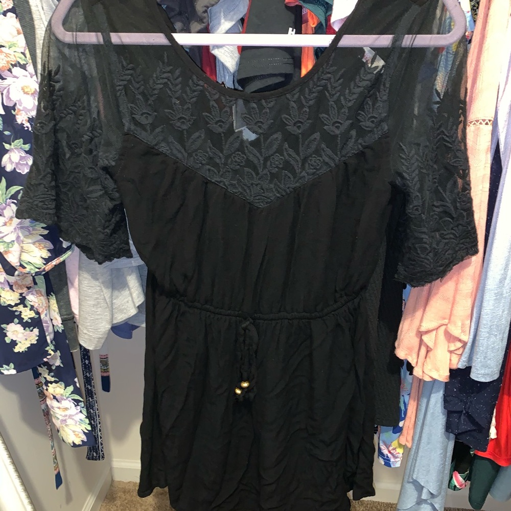 black lace dress